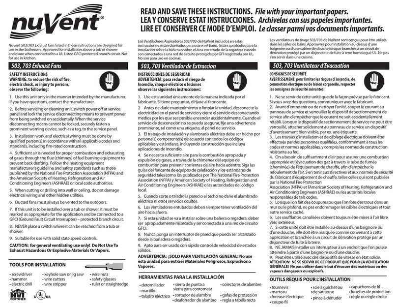 nuVent 503 quick start guide