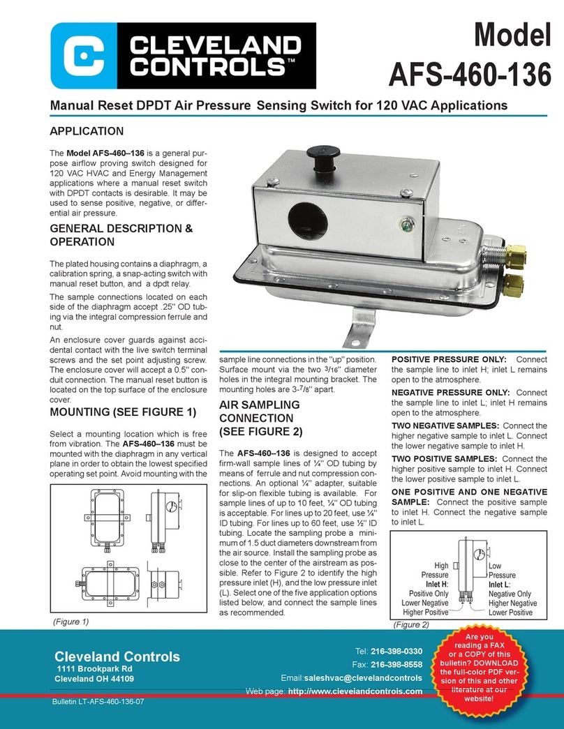 Cleveland Controls AFS-460-136 User manual
