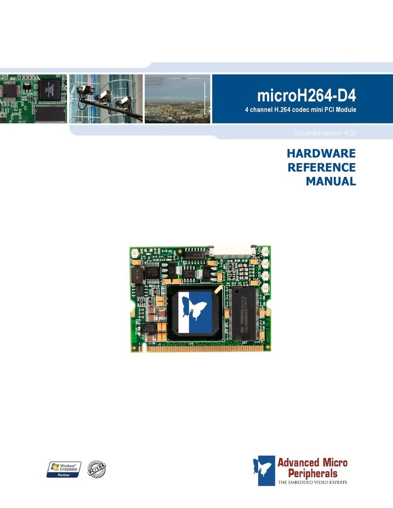 Advanced micro peripherals microH264-D4 Hardware reference manual