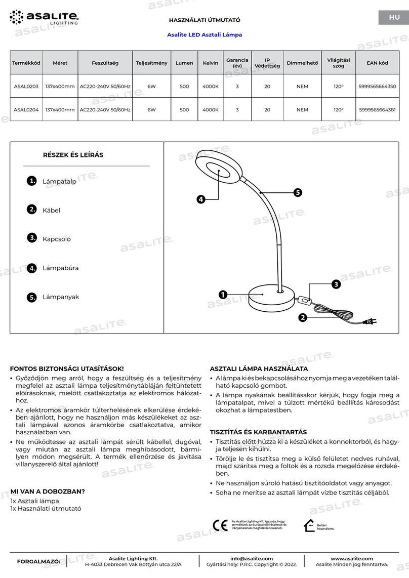 Asalite Lighting ASAL0203 user manual