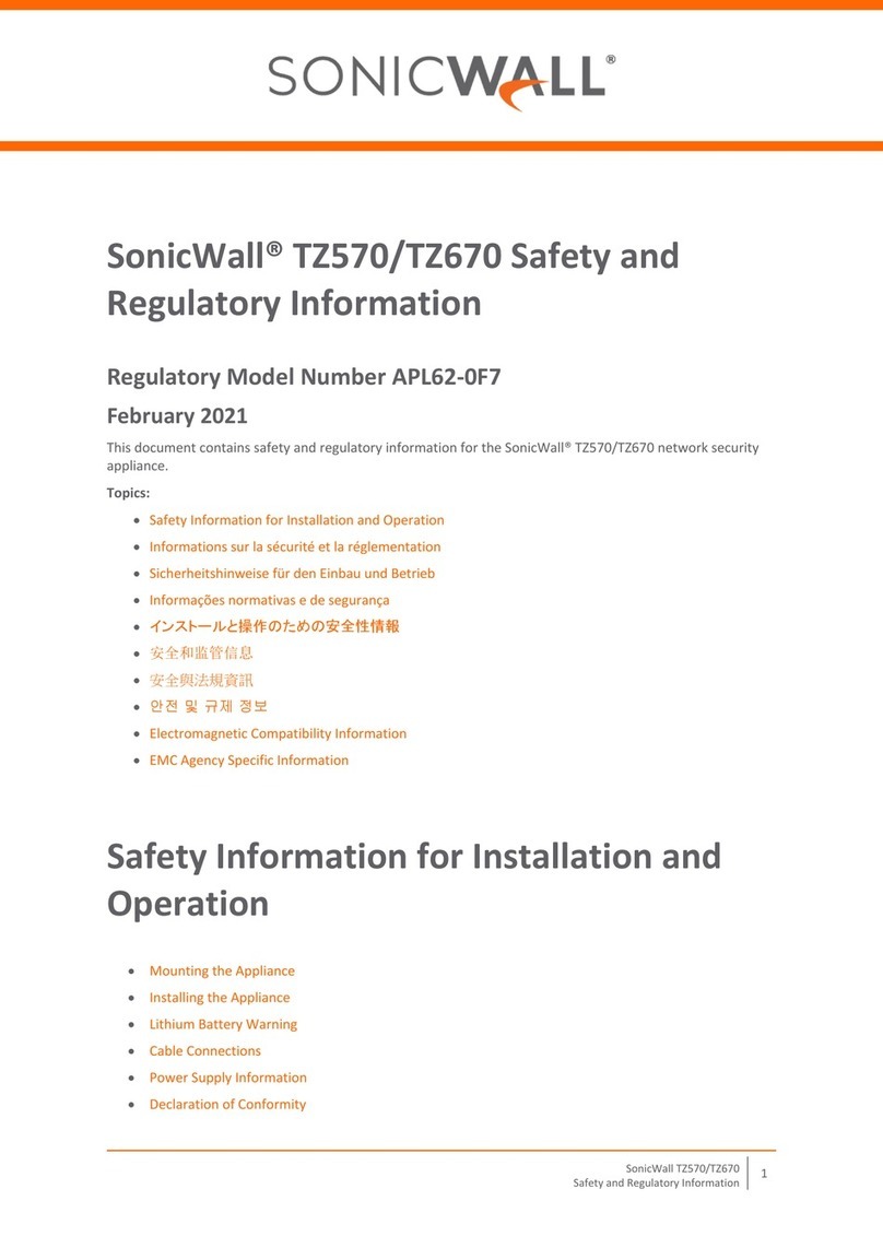 SonicWALL APL62-0F7 Owner's manual