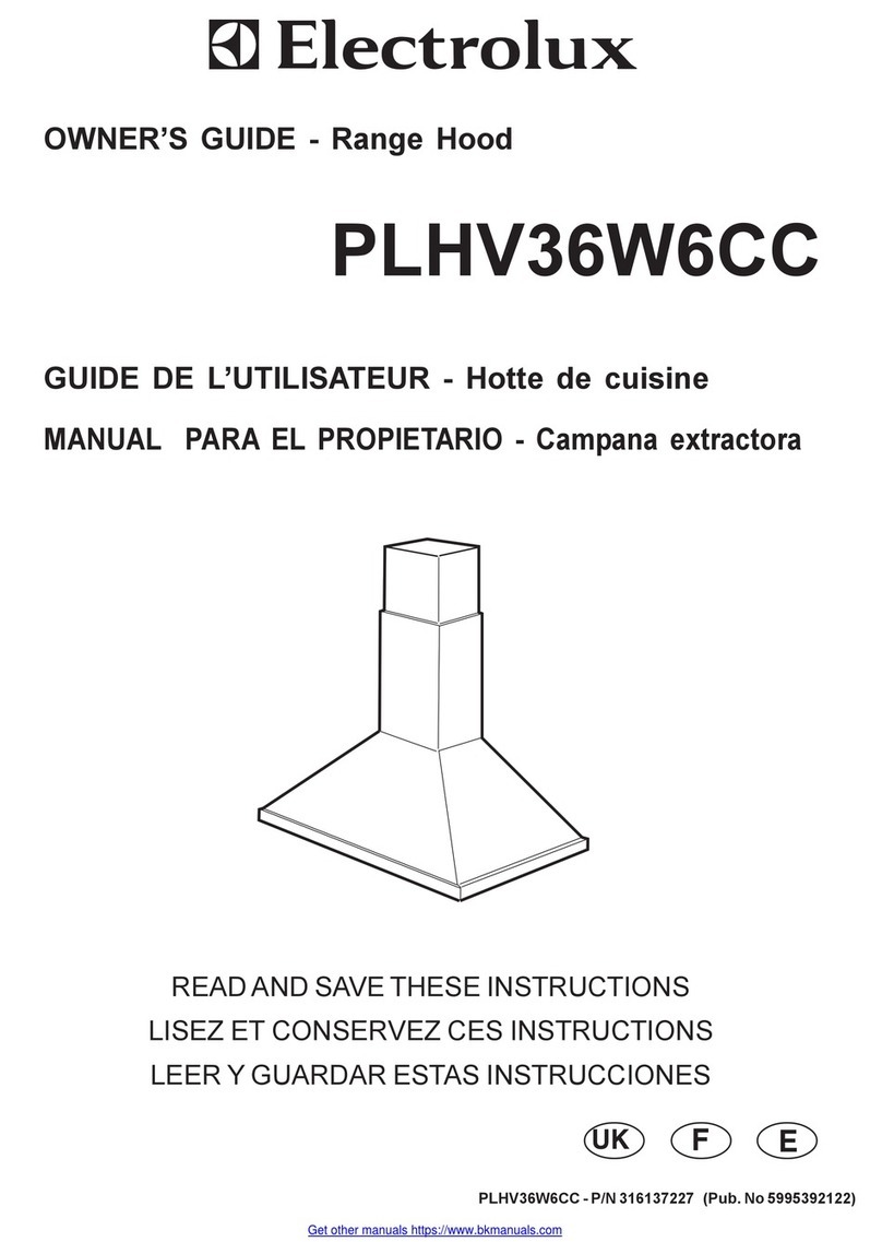 Electrolux PLHV36W6CC owner's guide