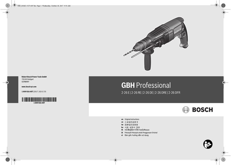 Bosch Professional GBH 2-26 E Original instructions