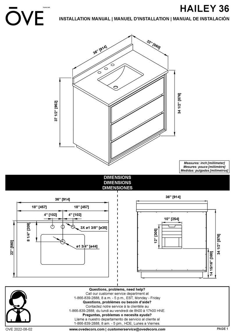 OVE HAILEY 36 installation manual