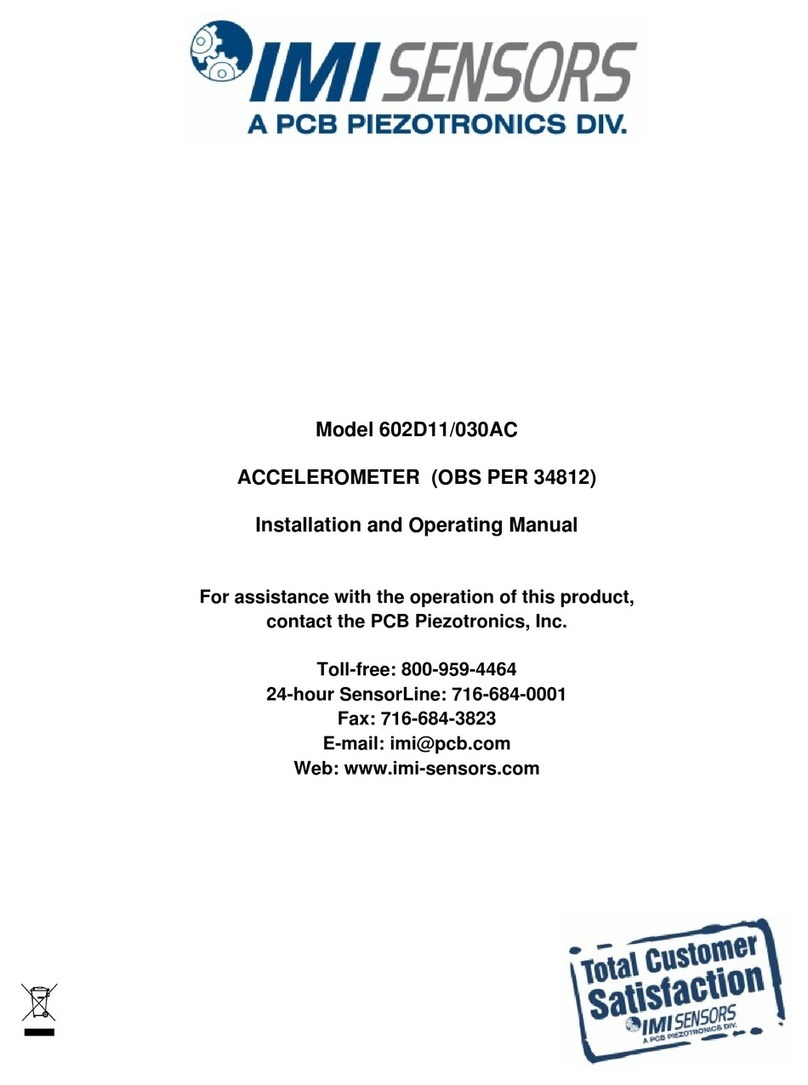 PCB Piezotronics IMI SENSORS 602D11/030AC User manual