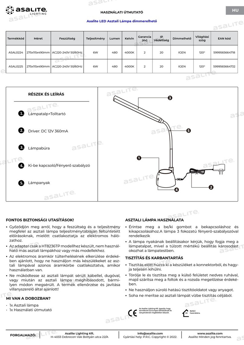 Asalite Lighting ASAL0224 user manual