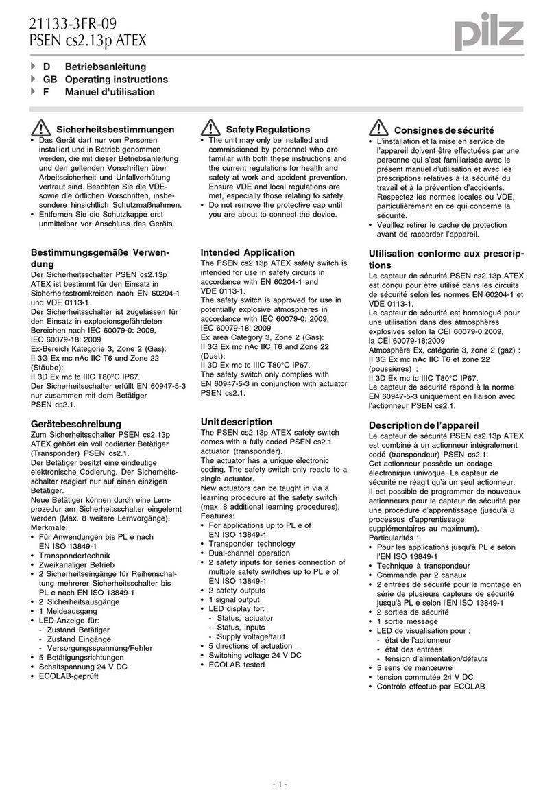 Pilz PSEN cs2.13p ATEX User manual
