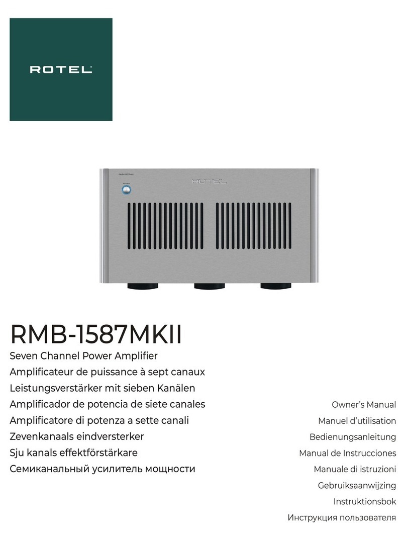 Rotel RMB-1587MKII owner's manual