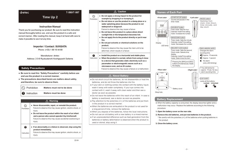 Dretec T-580 instruction manual
