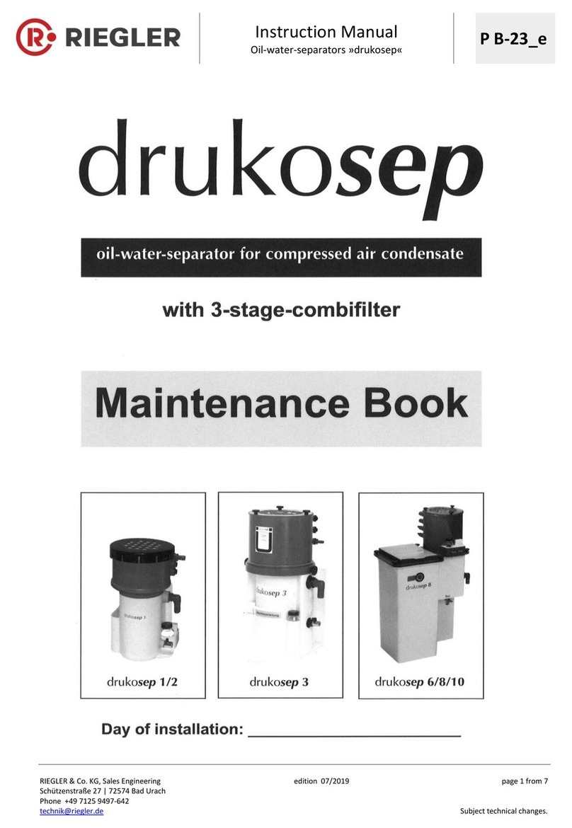 RIEGLER drukosep 1 Maintenance book