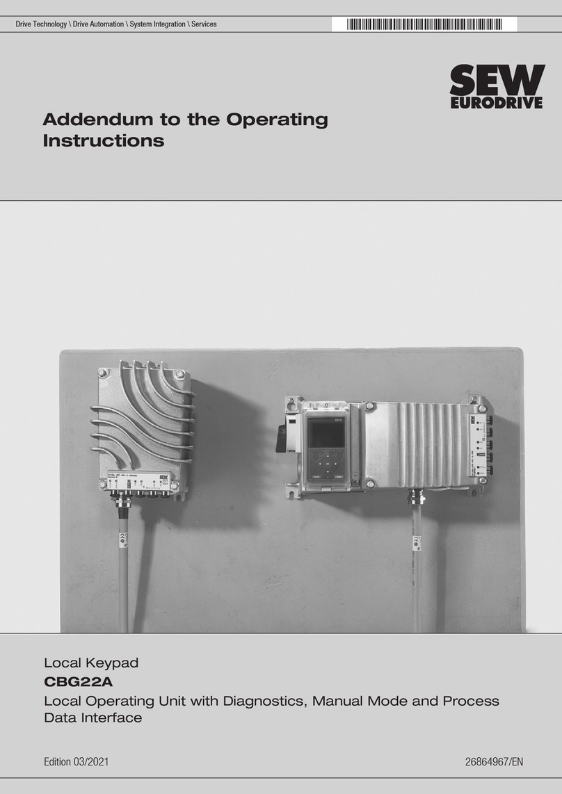 SEW-Eurodrive CBG22A Addendum to the operating instructions