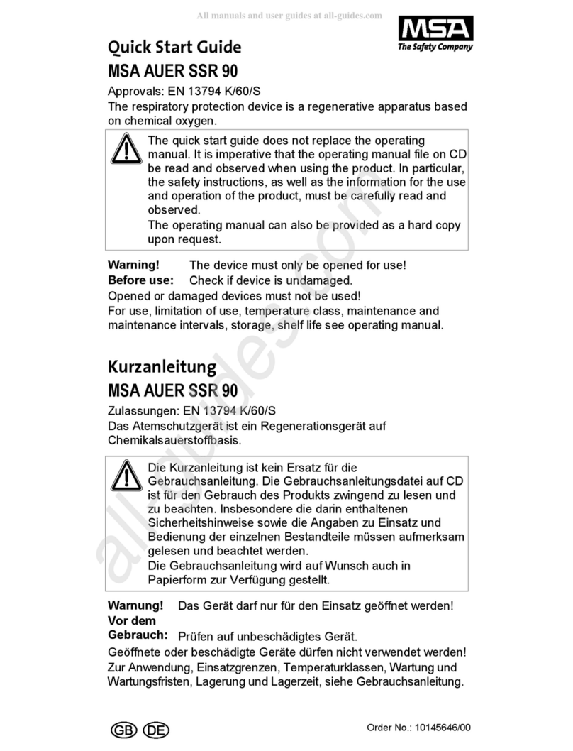 MSA AUER SSR 90 User manual