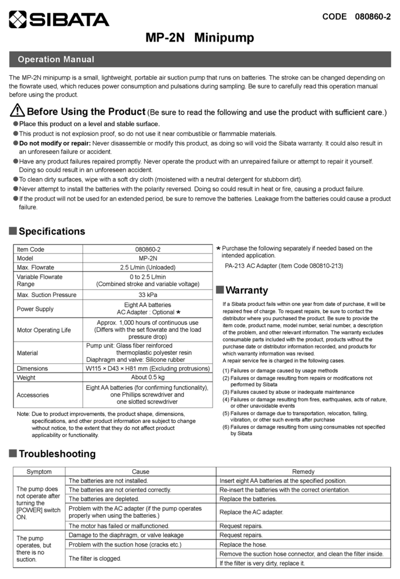 Sibata MP-2N quick start guide