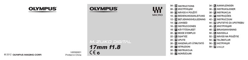 Olympus MICRO M. ZUIKO DIGITAL 17mm f1.8 User manual