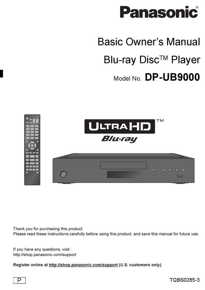 Panasonic DP-UB9000 Installation and service instructions