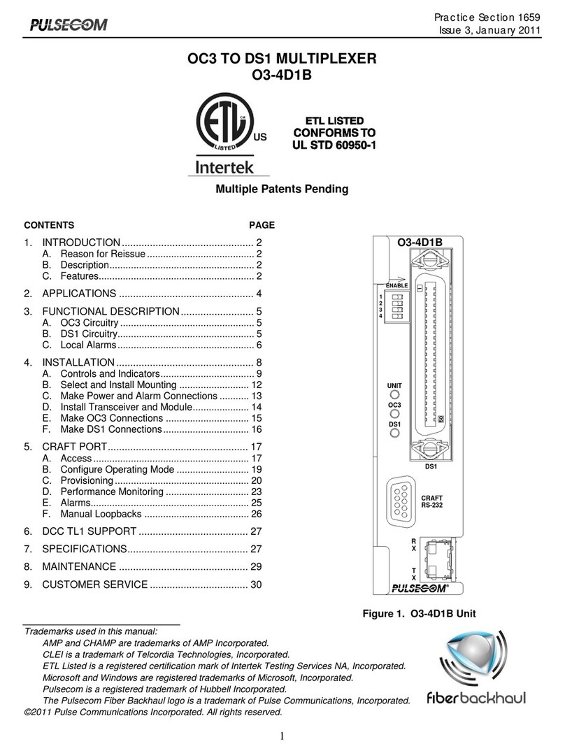 PULSECOM O3-4D1B User manual