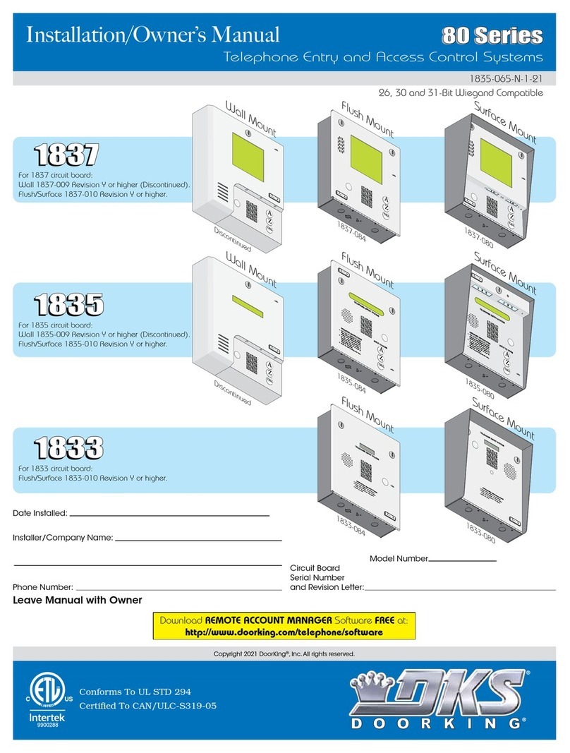 DoorKing 1837-084 Operating instructions