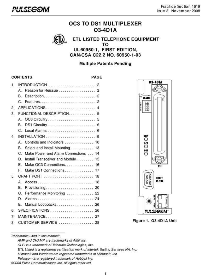 PULSECOM O3-4D1A manual