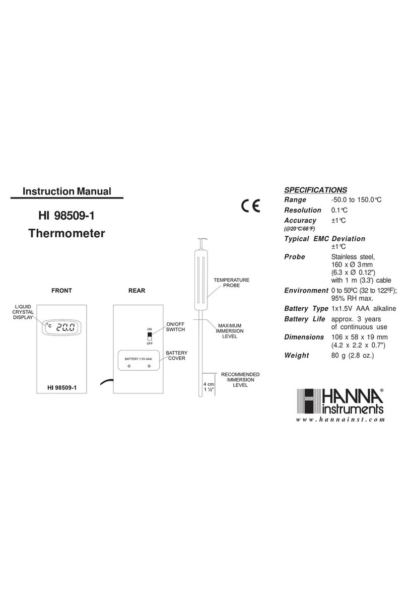 Hanna Instruments HI 98509-1 User manual