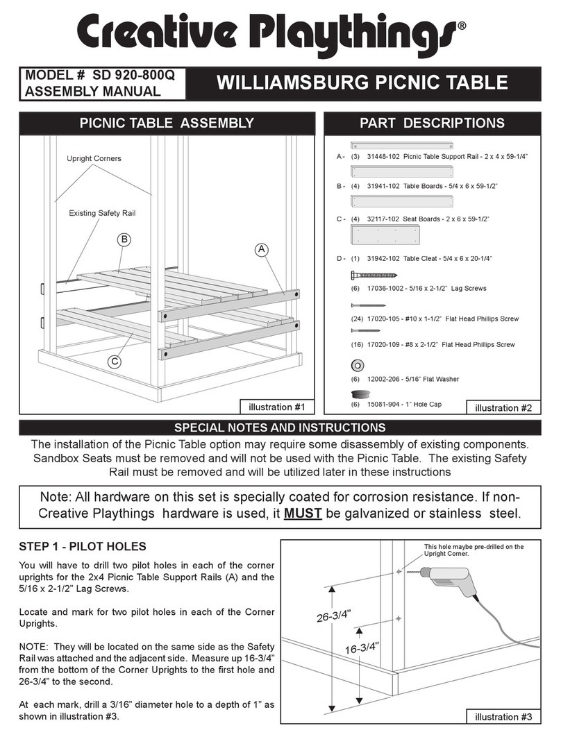 Creative Playthings WILLIAMSBURG SD 920-800Q Assembly manual Creative Playthings WILLIAMSBURG SD 920-800Q Assembly manual