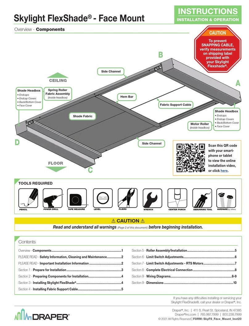 Draper Skylight FlexShade Programming manual