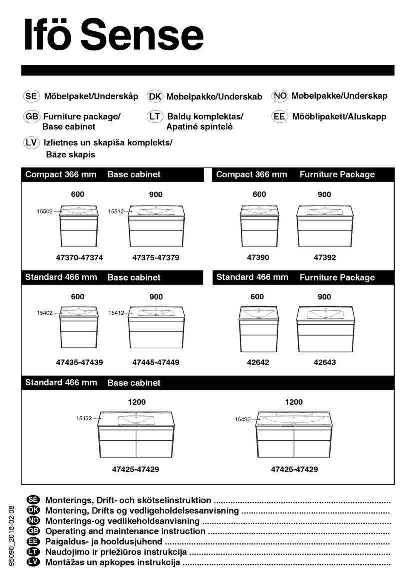 Geberit Ifo Sense 47370 Operating and maintenance instructions