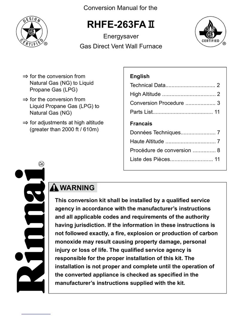 Rinnai RHFE-263FA User manual Rinnai RHFE-263FA User manual