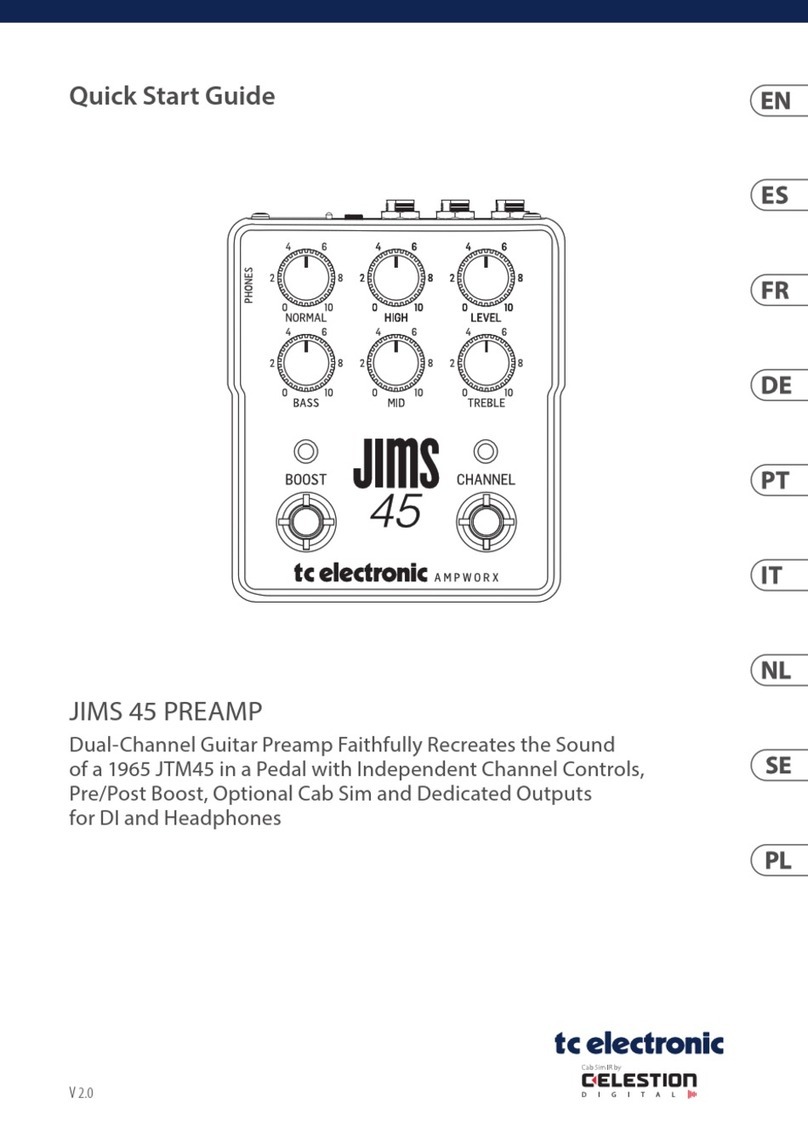 TC Electronic Celestion JIMS 45 PREAMP User manual