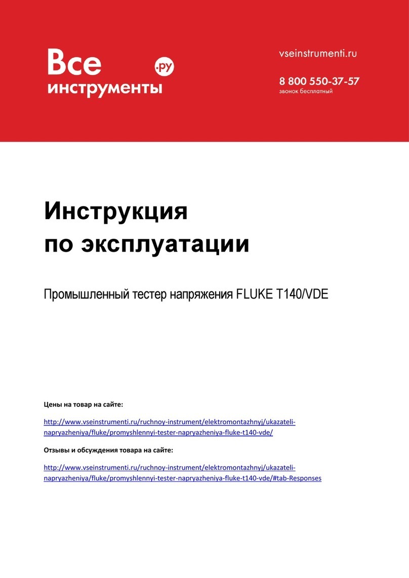 Fluke T100 VDE User manual