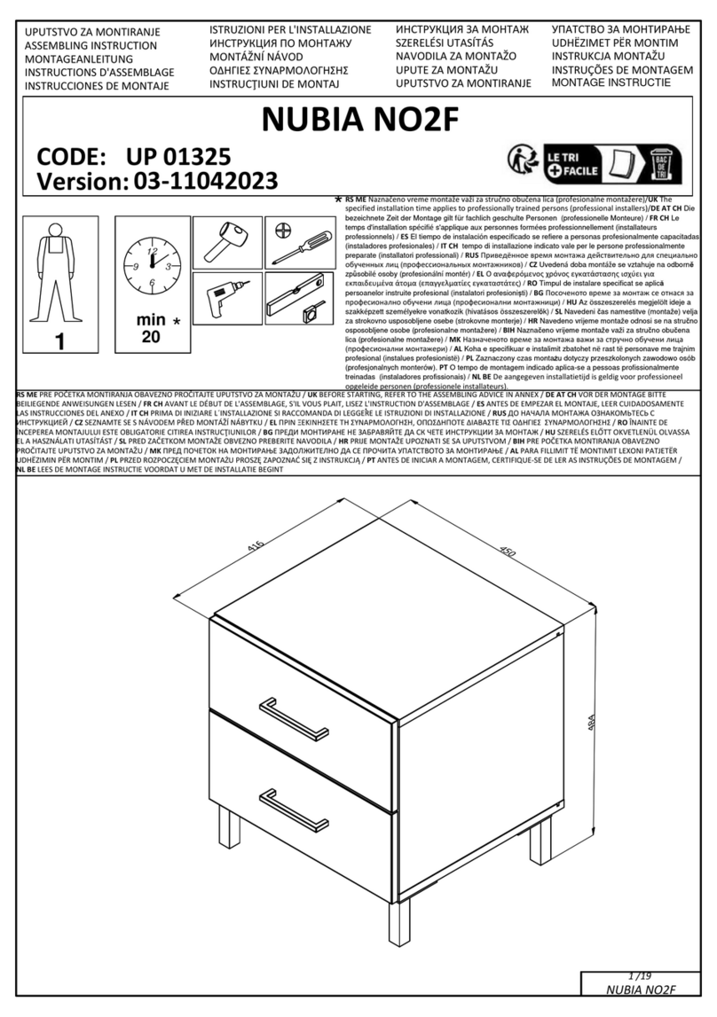 Dedeman NUBIA NO2F Assembling Instruction