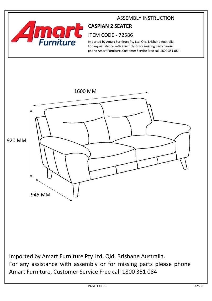 Amart Furniture CASPIAN 72586 Assembly instruction Amart Furniture CASPIAN 72586 Assembly instruction