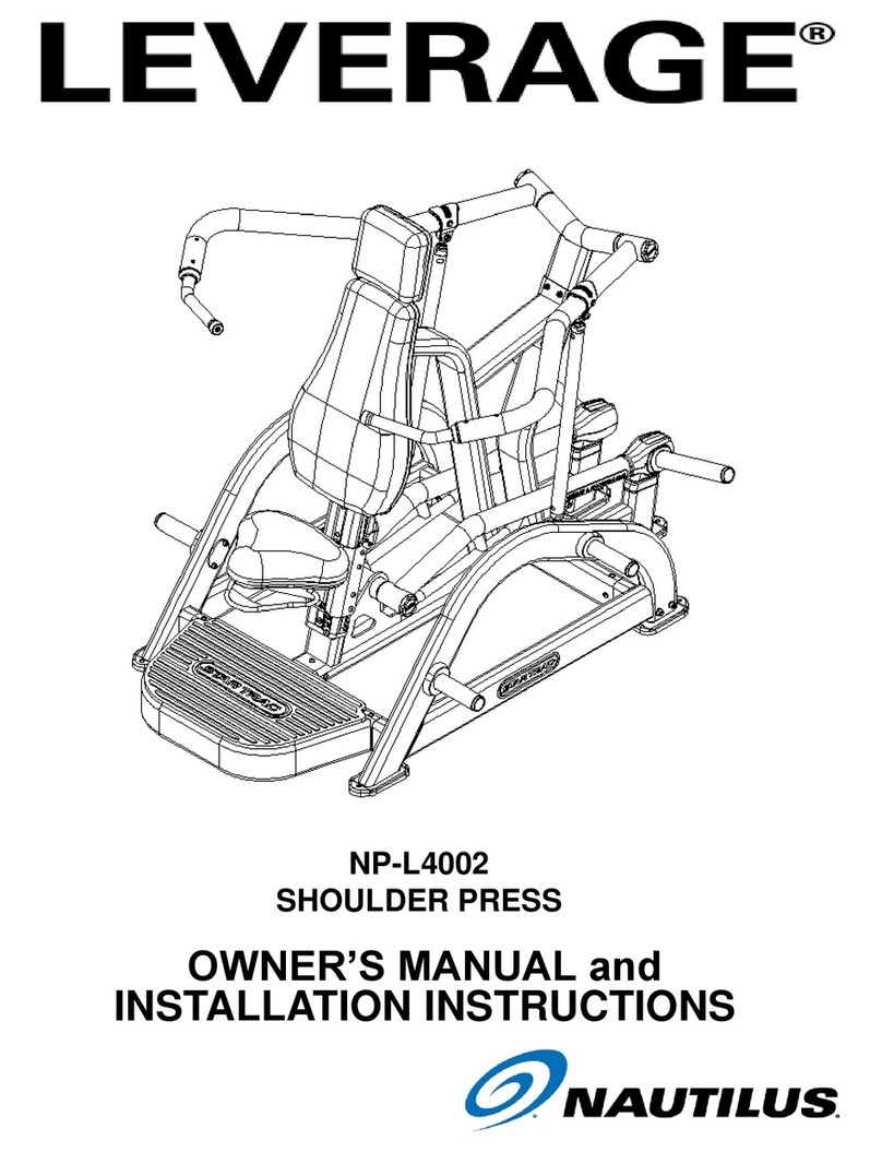 Nautilus LEVERAGE SHOULDER NP-L4002 Owner's manual and installation instructions