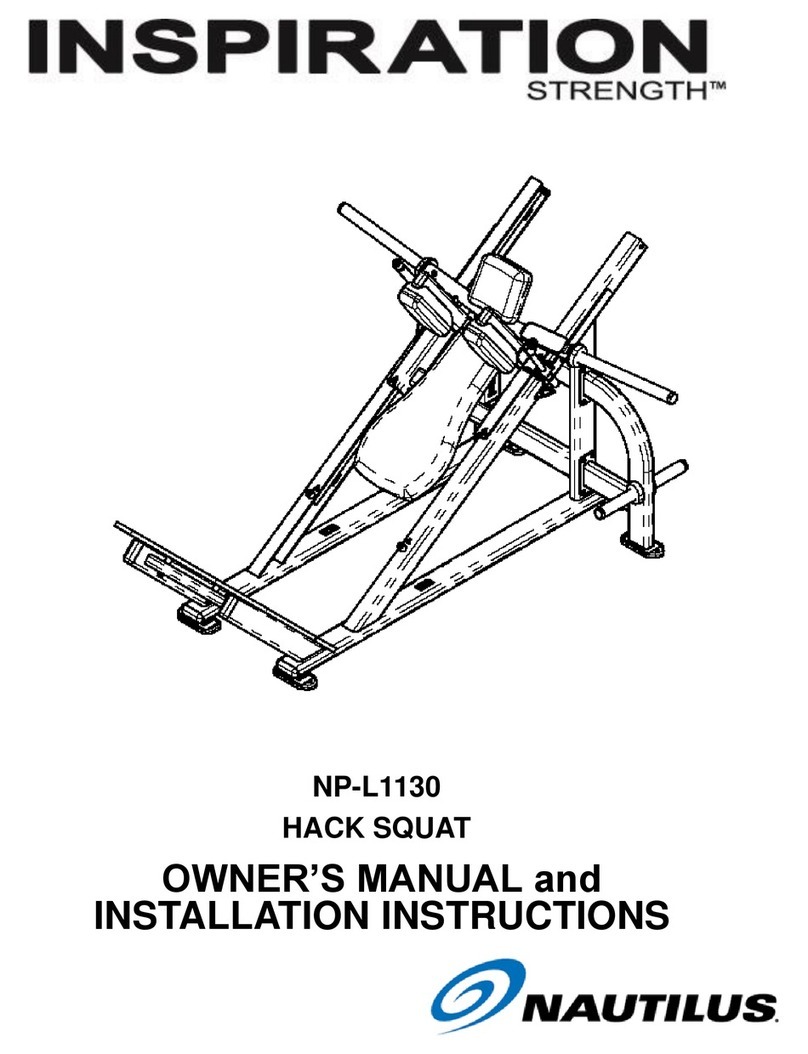 Nautilus INSPIRATION STRENGTH NP-L1130 Owner's manual and installation instructions