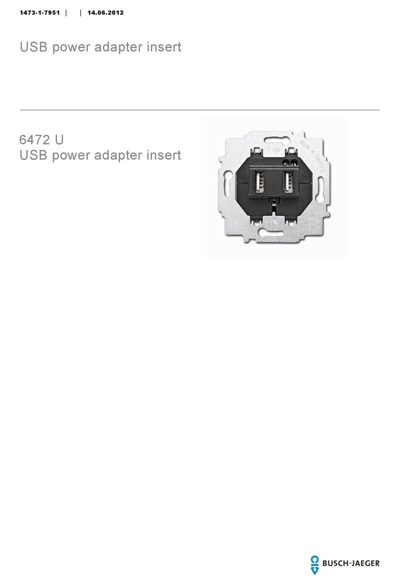 Busch-Jaeger 6472 U quick start guide
