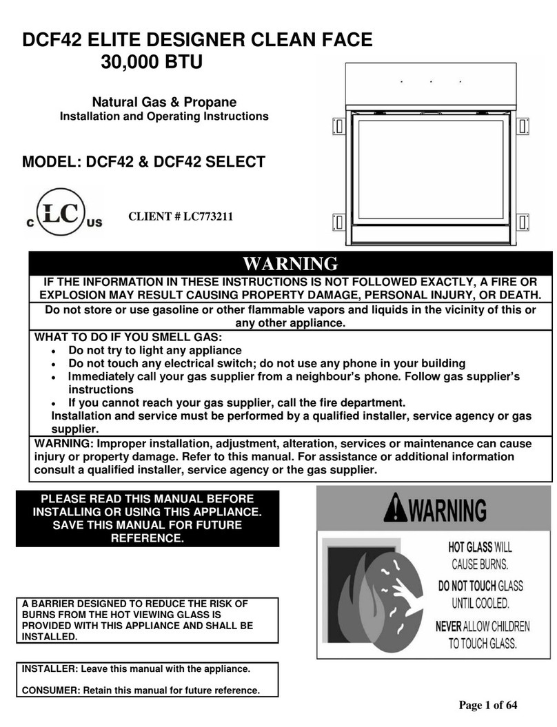 Savannah Heating DCF42 Installation and operating instructions