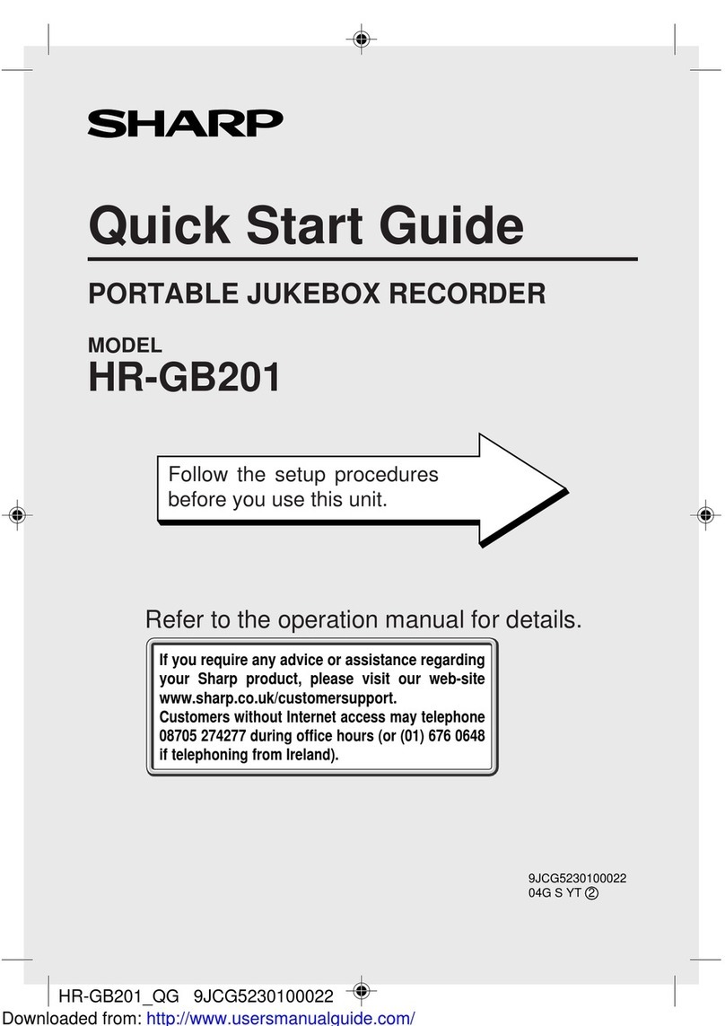 Sharp HR-GB201 User manual Sharp HR-GB201 User manual