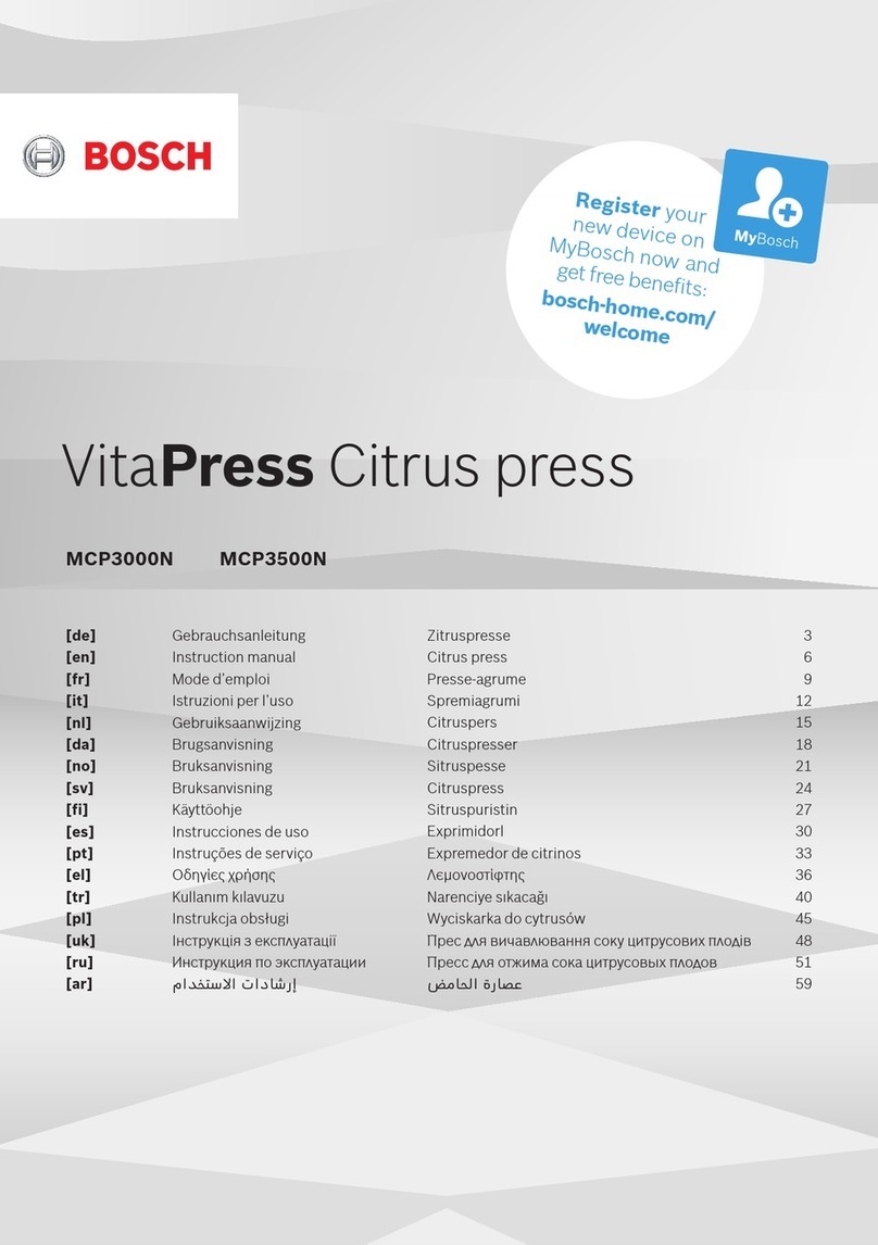 Bosch VitaPress MCP3500N User manual