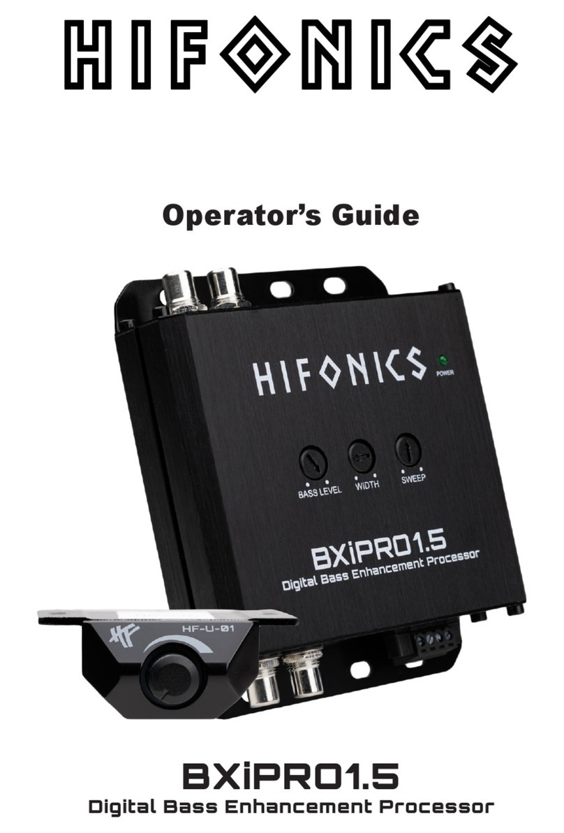 Hifonics BXiPRO1.5 Operator's manual Hifonics BXiPRO1.5 Operator's manual