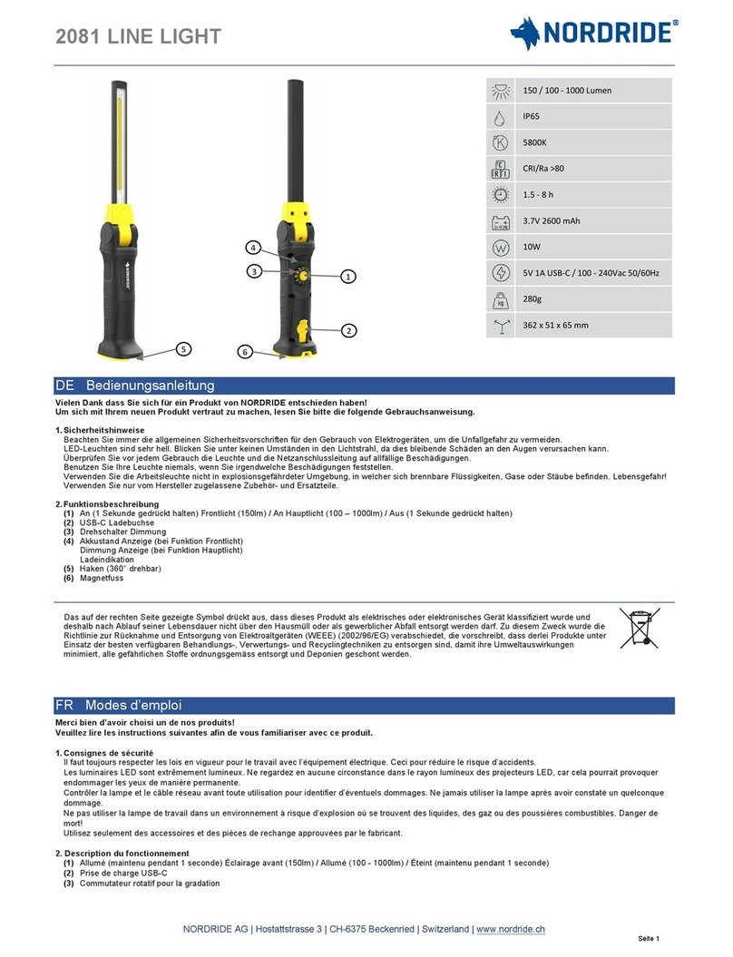 NORDRIDE LINE LIGHT User manual