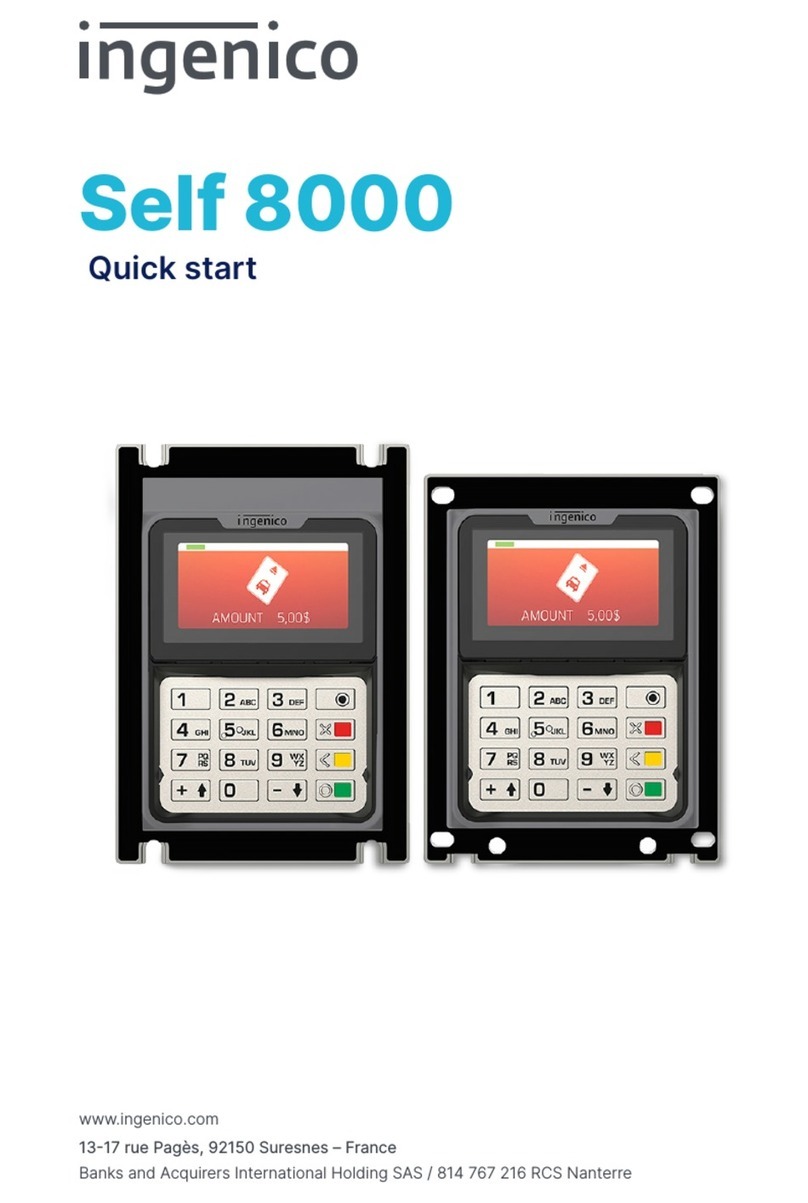 Ingenico Self 8000 quick start guide
