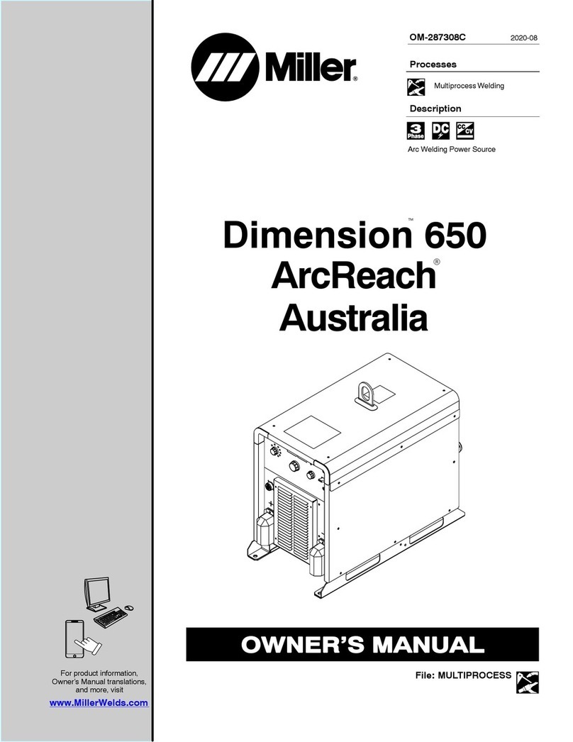 Miller ArcReach Australia Dimension 650 owner's manual