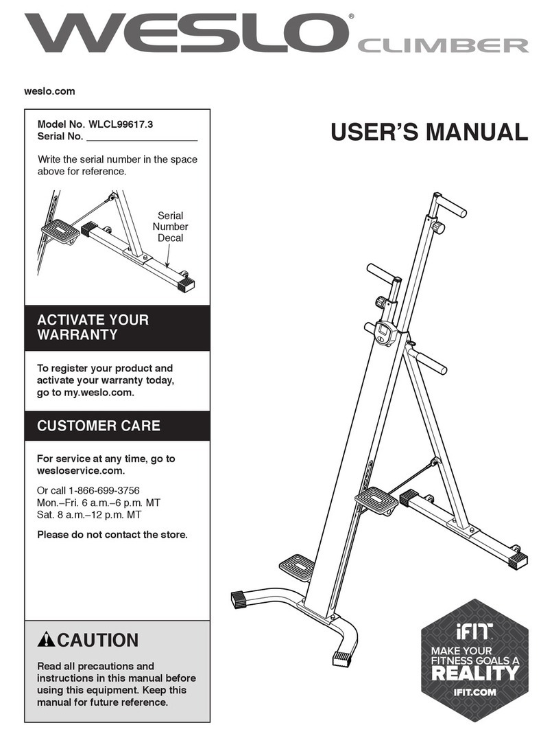 Weslo WLCL99617.3 User manual