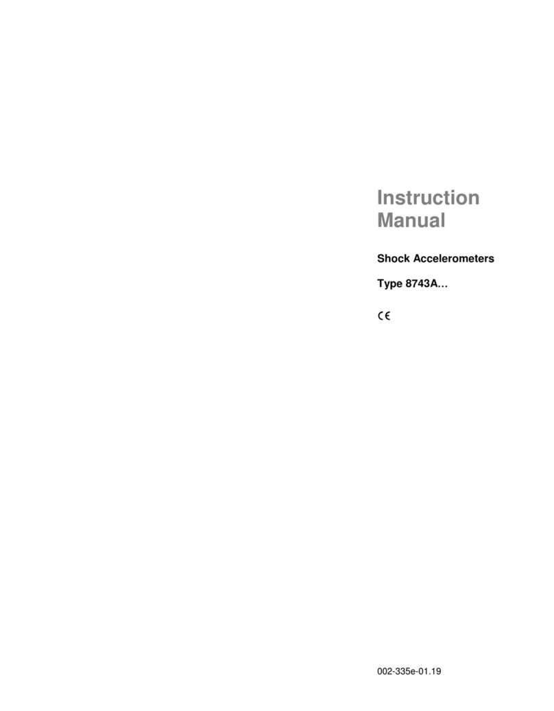 Kistler 8743A Series instruction manual