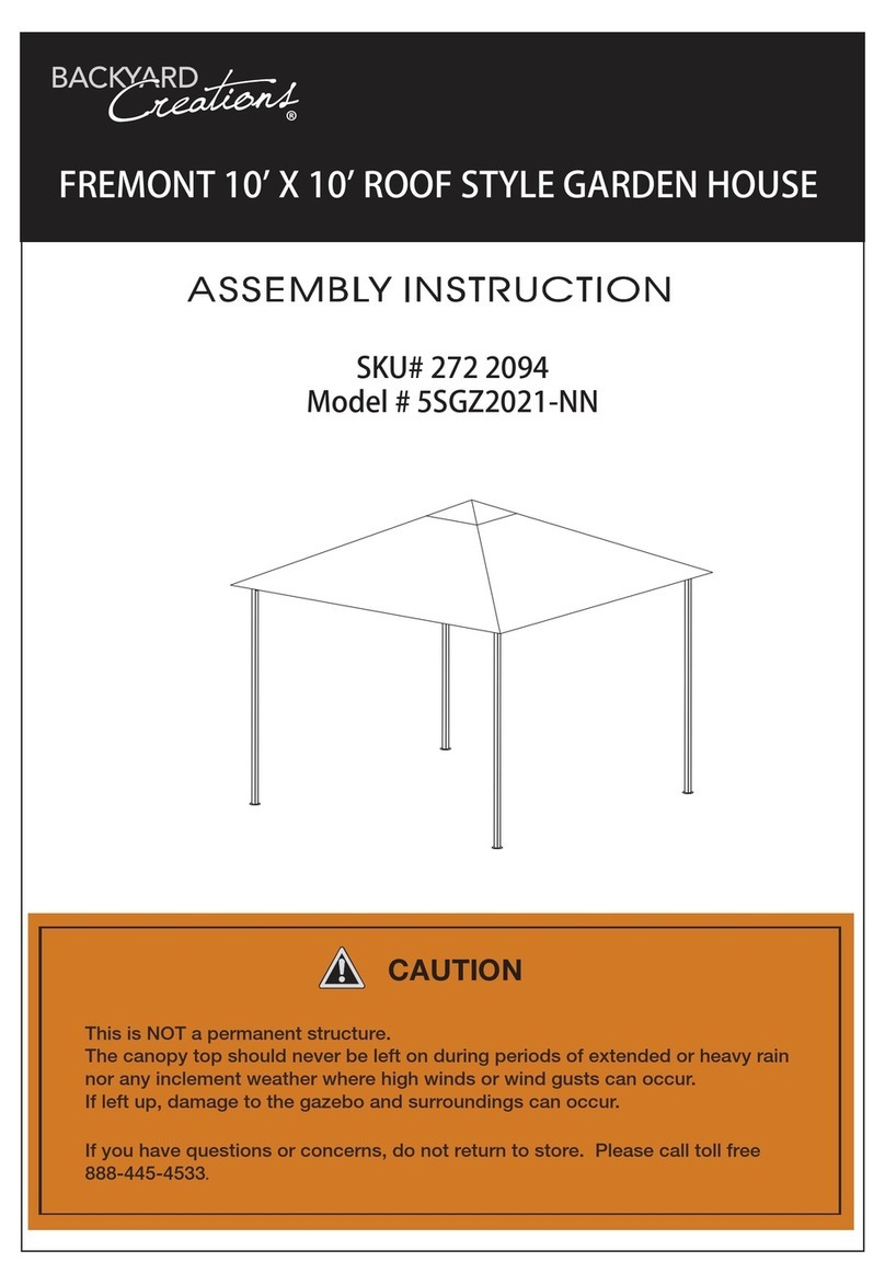 Backyard Creations 5SGZ2021-NN Assembly instructions Backyard Creations 5SGZ2021-NN Assembly instructions