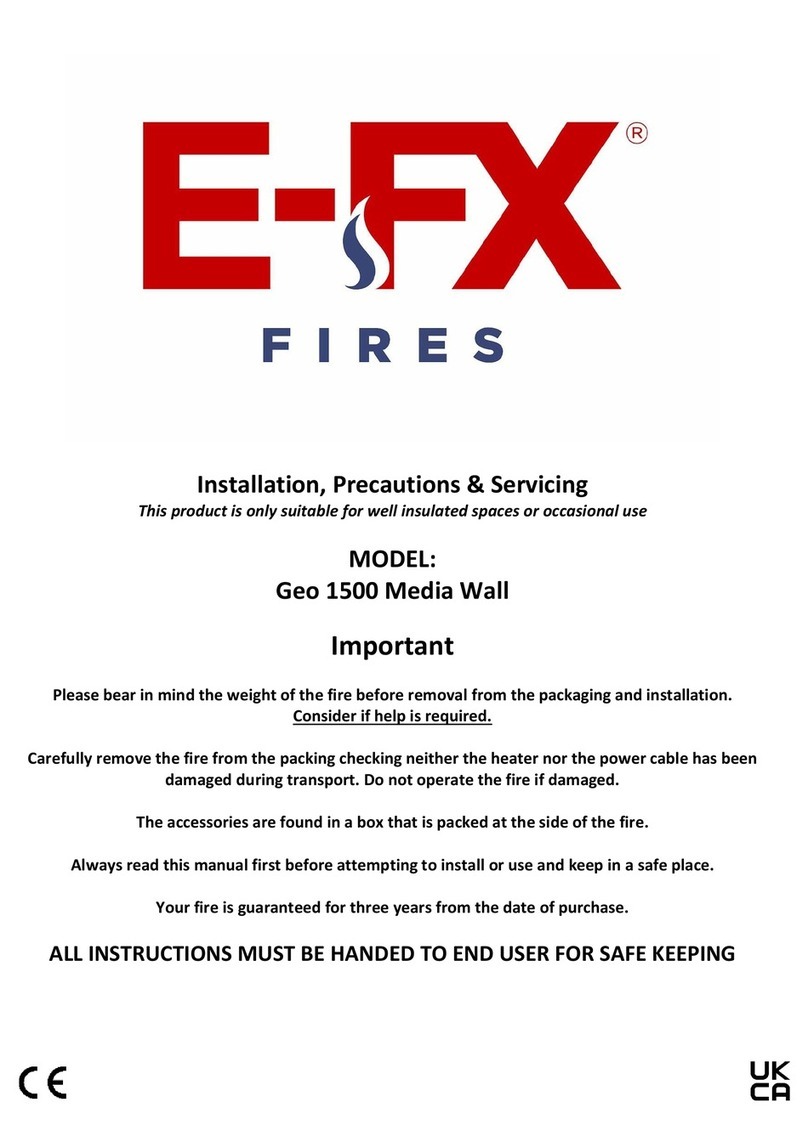 Flamerite Fires E-FX Geo 1500 Media Wall User manual Flamerite Fires E-FX Geo 1500 Media Wall User manual