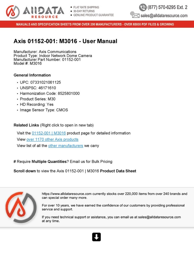 Axis 01152-001 User manual