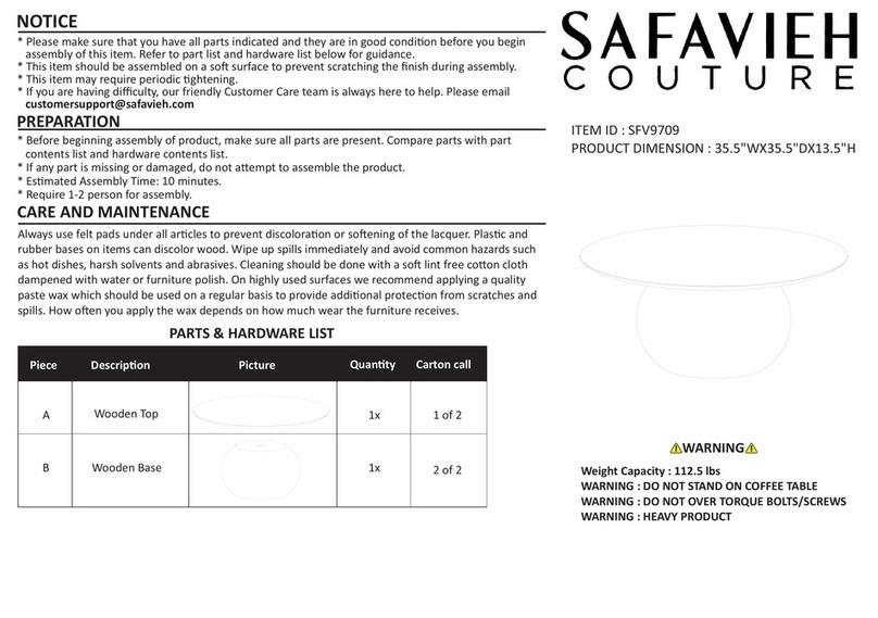 SAFAVIEH COUTURE Gabribella SFV9709 manual