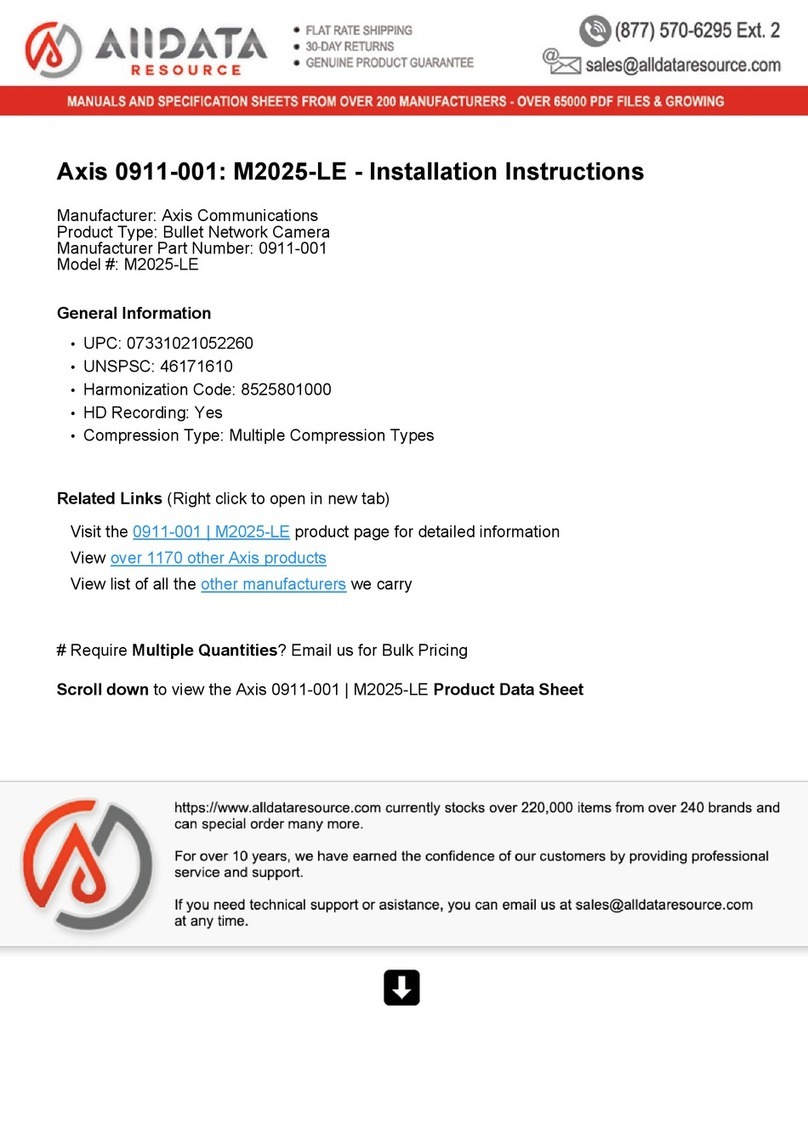 Axis M2025-LE User manual