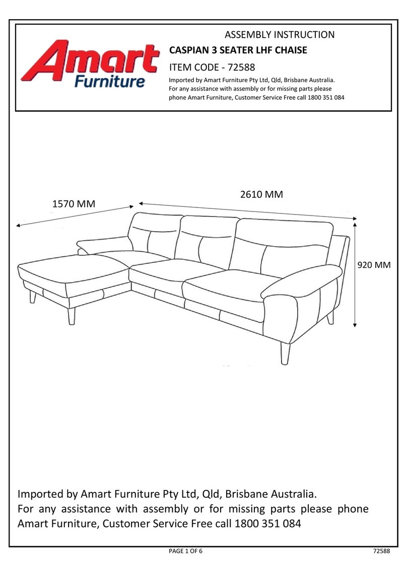 Amart Furniture CASPIAN 72588 Assembly instruction