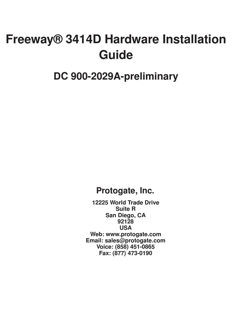 Protogate Freeway 3414D Hardware installation guide